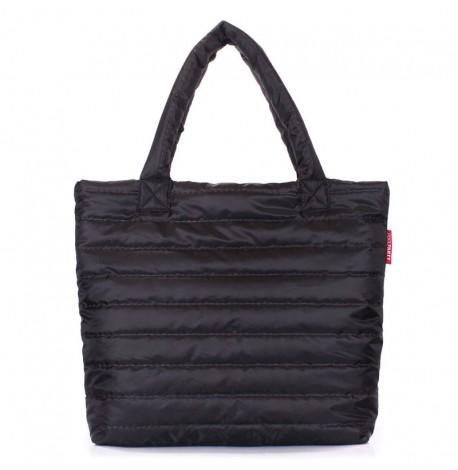 Дута болоньєва жіноча сумка Poolparty PP (чорна)