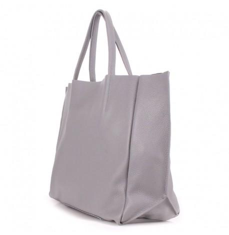 Жіноча шкіряна сумка Poolparty Soho (сіра)