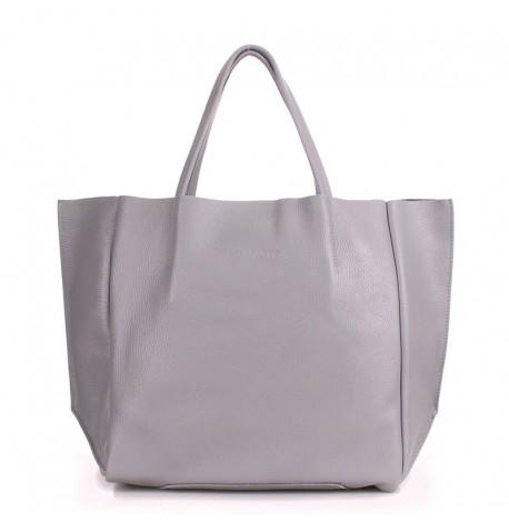 Жіноча шкіряна сумка Poolparty Soho (сіра)