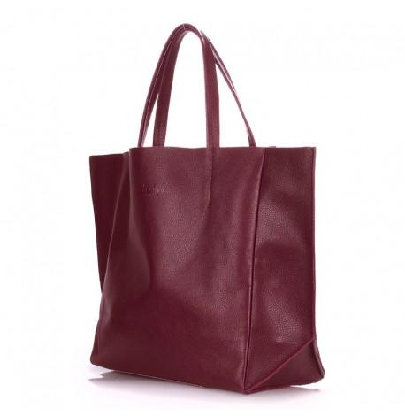 Женская кожаная сумка Poolparty Soho (бордовая)
