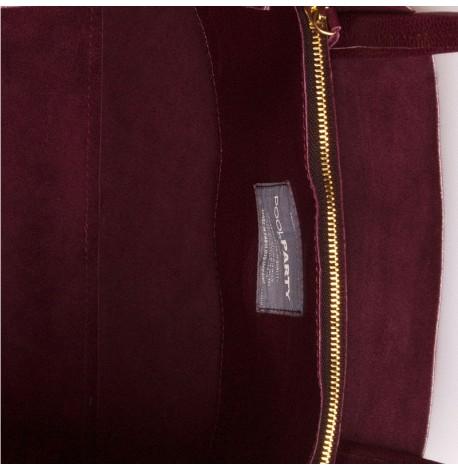 Женская кожаная сумка Poolparty Soho (бордовая)