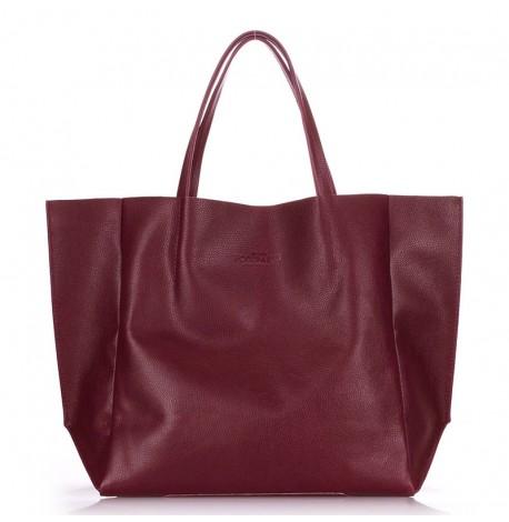 Женская кожаная сумка Poolparty Soho (бордовая)
