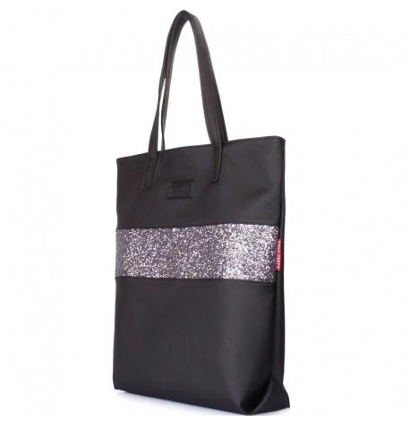 Жіноча сумка з блискітками Poolparty Sparkle (чорна)