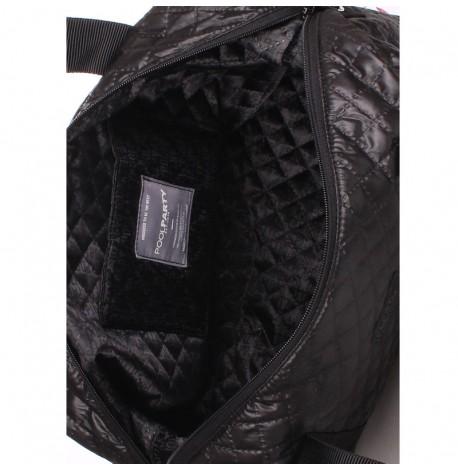 Стеганая женская сумка Poolparty Swag (черная)