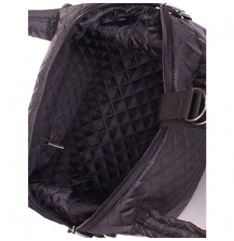 Стеганая женская сумка Poolparty Tokyo (черная)