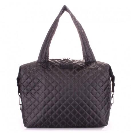 Стеганая женская сумка Poolparty Tokyo (черная)