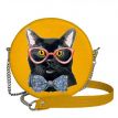 Сумка кругла Tablet "Кіт у окулярах"