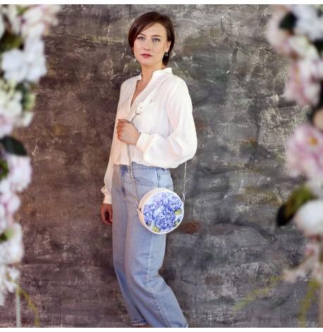 Сумка кругла Tablet "Бузок" біла