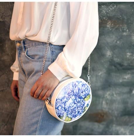 Сумка кругла Tablet "Бузок" біла