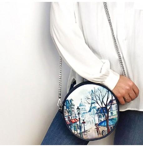 Сумка круглая Tablet "Париж" темно-синяя