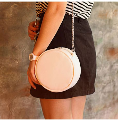 Сумка кругла Tablet пудрова