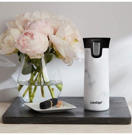 Термокружка из нержавеющей стали Contigo Couture (420 мл) White Marble