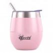 Термостакан зі сталевою трубочкою Cheeki Wine Tumbler Pink Champagne (220 мл)