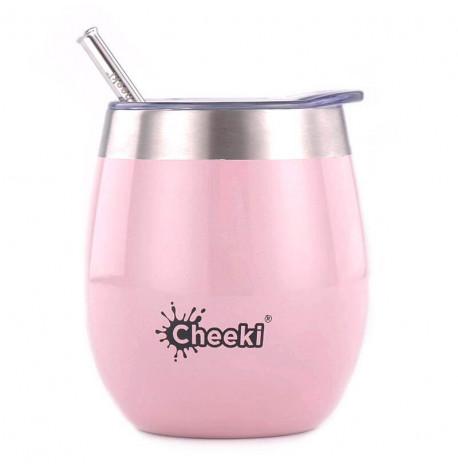 Термостакан зі сталевою трубочкою Cheeki Wine Tumbler Pink Champagne (220 мл)