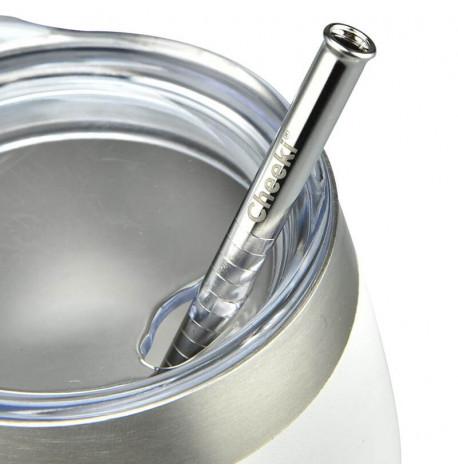 Термостакан со стальной трубочкой Cheeki Wine Tumbler Spirit White (220 мл)