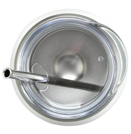 Термостакан со стальной трубочкой Cheeki Wine Tumbler Spirit White (220 мл)