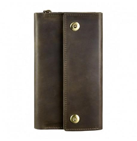 Клатч-органайзер (тревел-кейс) 5.0 (темно-коричневий) шкіра Crazy Horse